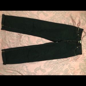 Calvin Klein dark green high rise jeans
